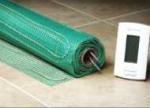 Electric floor heating roll and thermostat